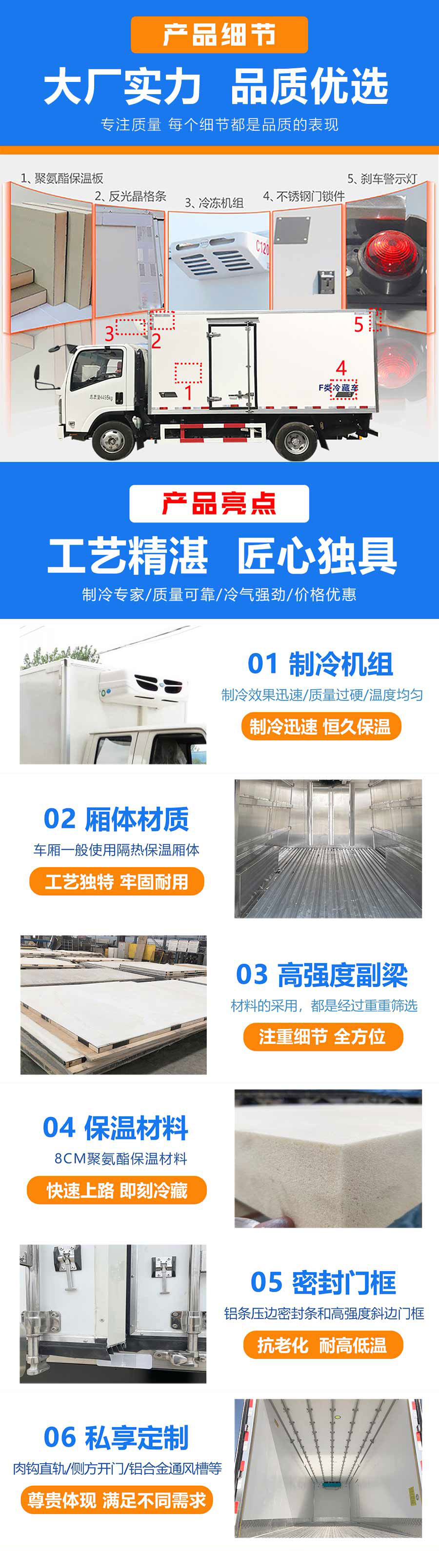國六 江鈴凱運4.2米肉鉤冷藏車